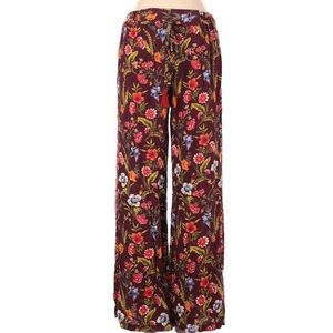 Angie boho moody floral high waist flowy pants